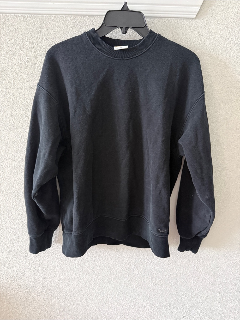 TNA Sweatfleece Terry Fleece Crewneck Sweater - Black